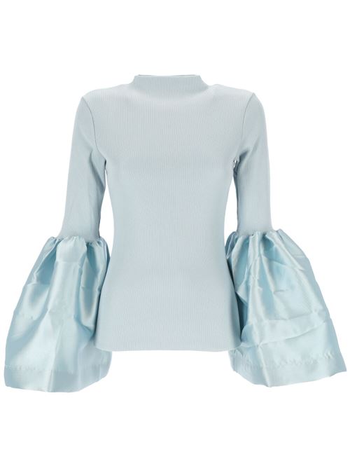 Top donna in maglia di cotone Marques'Almeida | RST24TP0312JRRLIGHT BLUE